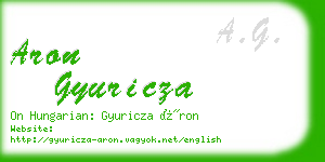 aron gyuricza business card